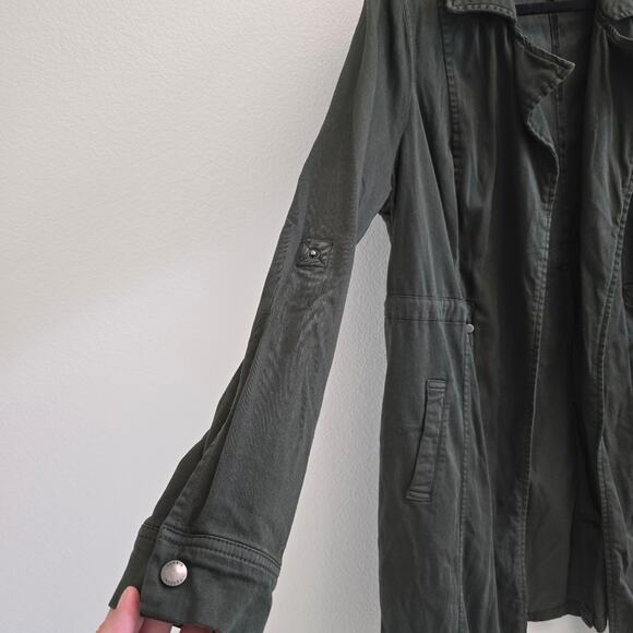 Torrid Dark Green Long Utility Jacket Size 00 – Military, Cargo - Picture 5 of 10